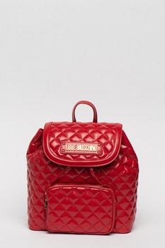 Love Moschino, Rucsac cu aspect matlasat, Rosu